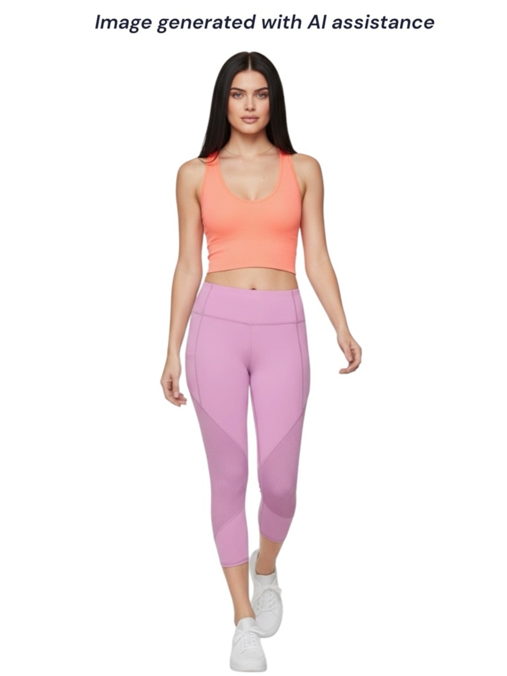 Athleta S violet blush mesh contender capri leggings - Picture 6 of 10
